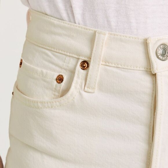 NWT RE/DONE × LEVI'S 70s Ultra High Rise Stove Pipe Raw Hem Jean Vintge White 29 - Picture 3 of 8